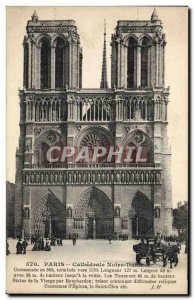 Old Postcard Paris Cathedrale Notre Dame