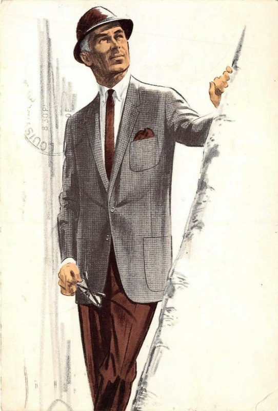 Louisville Kentucky 1963 Advertising Postcard RE Vaughan Custom Tailors  