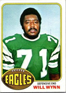 1976 Topps Football Card Will Wynn Philadelphia Eagles sk4541