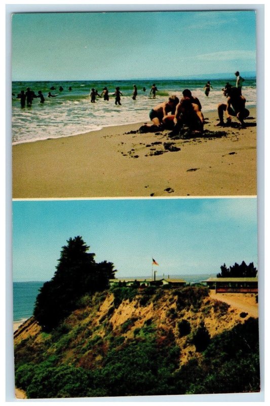 1950's Camp St. Francis Beach Camp Flag Pole Watsonville California CA Postcard