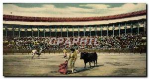 Old Postcard Bullfight Bullfight One Quite
