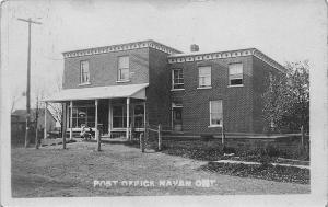 Naven Ontario Canada Post Office in 1912 Real Photo Postcard