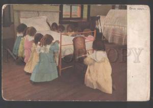 109407 PRAY of Little Girls KIDS by MOSLER Vintage color PC