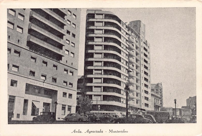 Avda, Agraciada, Montevideo, Uruguay, early postcard, unused