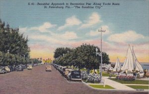 Florida Saint Petersburg Beautiful Approach To Recreation Pier Along Yacht Basin