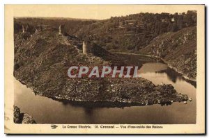 Postcard Old Creuse Crozant Illustree Overview of Ruins
