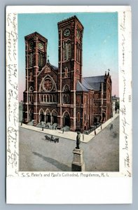 PROVIDENCE RI ST.PETER'S & PAUL'S CATHEDRAL ANTIQUE POSTCARD