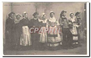 Breton wedding Old Postcard La Gavotte