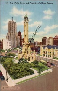 Old Water Tower and Palmolive Building Chicago IL Postcard PC259