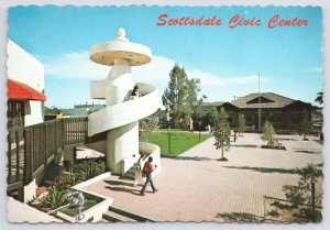 Scottsdale Arizona~Civic Center Mall~Pepperwood Bldg~Continental Postcard