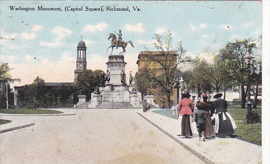 Washington Monument Capitol Square Richmond Virginia 1909