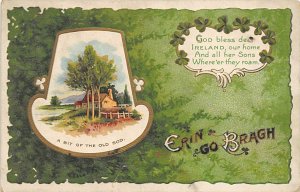 Artist Ellen Clapsaddle Saint Patrick's Day writing on back small hole in card