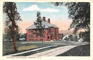 NEWPORT, NH New Hampshire  RICHARDS HIGH SCHOOL  Sullivan Co   c1920's Postcard