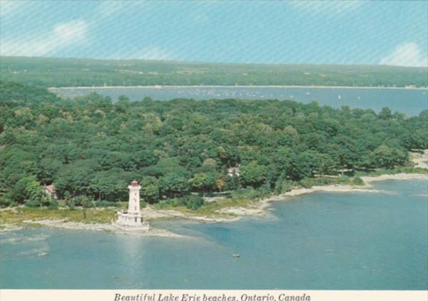 Canada Ontario Lake Erie Beach With Point Albino Lighthouse