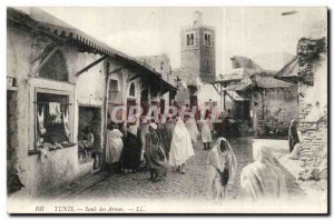 Tunisia Tunis Postcard Old Souk weapons