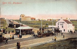 BLACKPOOL LANCASHIRE ENGLAND~GYNN INN-WINTER GARDENS TRAM~'06 E R G #16 POSTCARD