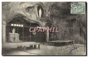 Old Postcard Around the Lion & # 39Angers Grotto of Montreuil sur Maine