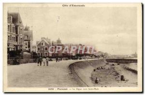 Old Postcard Parame La Digue Towards Saint Malo