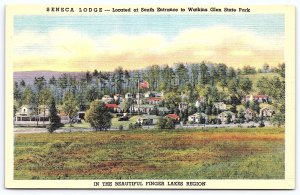 Seneca Lodge Finger Lakes Region Watkins Glen State Park New York NY Postcard