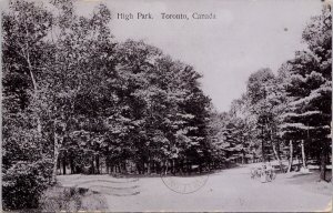 High Park Toronto Ontario ON c1907 Station E or F Cancel Postcard H49