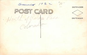 H55/ Cumbres Pass Colorado RPPC Postcard 1932 Cabin Saddle Horse Sign Snow 11