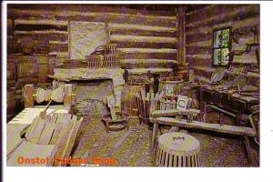 Onstot Cooper Shop Interior Log Cabin, New Salem State Park, Illinois, Photo ...