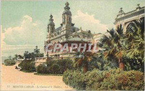 Old Postcard Monte Carlo Casino and the Theater