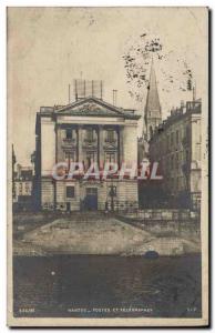 Old Postcard Nantes and Telegraphs Post