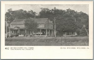 BUCKS CO VIEWS ARNOLD BROS. HOTEL WYCOMBE ANTIQUE POSTCARD #402