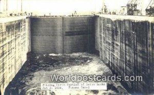 Real Photo Gatun Locks Jan 3, 1914 Panama Canal Panama Unused 