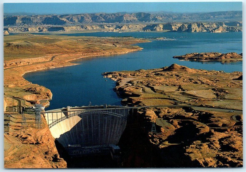 Postcard - Glen Canyon Dam and Lake Powell Near Page, Arizona 