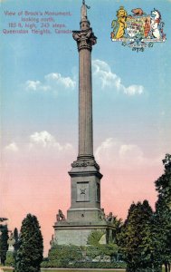 Canada Brock's Monument Queenston Heights Niagara Vintage Postcard 07.38