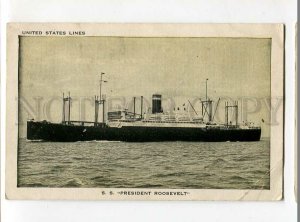 3082504 US lines SS PRESIDENT ROOSEVELT Vintage RPPC