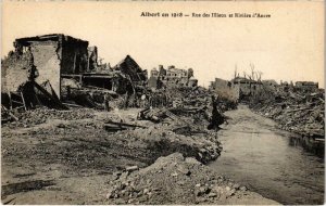 CPA Militaire - ALBERT en 1918 - Rue des Illieux et Riviere (92118)