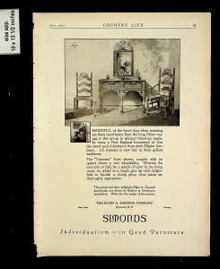 1925 Simonds Good Furniture Vintage Print ad 14776