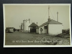 Wales PORTHCAWL Old Watch House ROUND HOUSE & LIGHTHOUSE Old RP Postcard