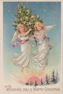 LP38     Christmas Holiday vintage postcard, Angel, 