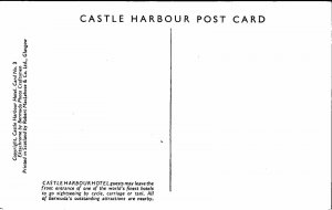 VINTAGE POSTCARD THE CASTLE HARBOUR HOTEL BERMUDA (CURRENTLY A MARRIOTT RESORT)