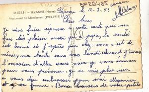 BF26485 sezanne marne monument de mandement   france front/back image