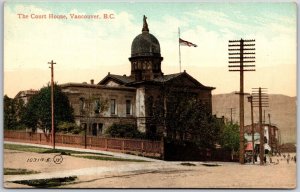 The Court House Vancouver British Columbia Canada Building Postcard