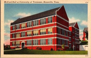 McCord Hall at University of Tennessee, Knoxville TN Vintage Postcard L47