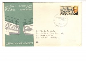 William Hamilton Merrittm Canadian First Day Cover 1975