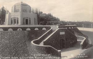 Columbia River Highway Oregon~Crown Point Vista House & Stairway~1920s RPPC