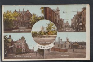 Lancashire Postcard - Views of Colne    T6641