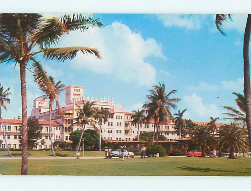 Unused 1950's OLD CARS & BOCA RATON HOTEL Boca Raton Florida FL Q3893