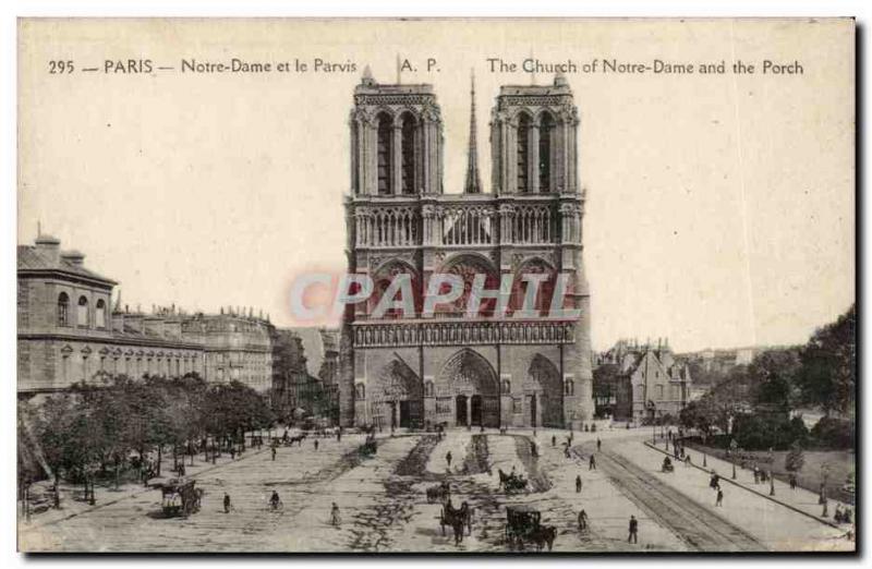 Paris - 4 - Our Dameet Parvis Old Postcard