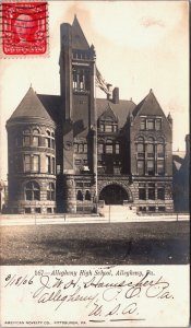 Allegheny High School Allegheny County Pittsburgh Pennsylvania Vintage RPPC C053