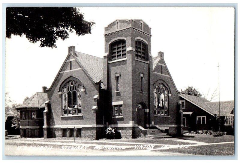 c1940's Church Stewart Memorial Vinton Iowa IA RPPC Photo Vintage Postcard