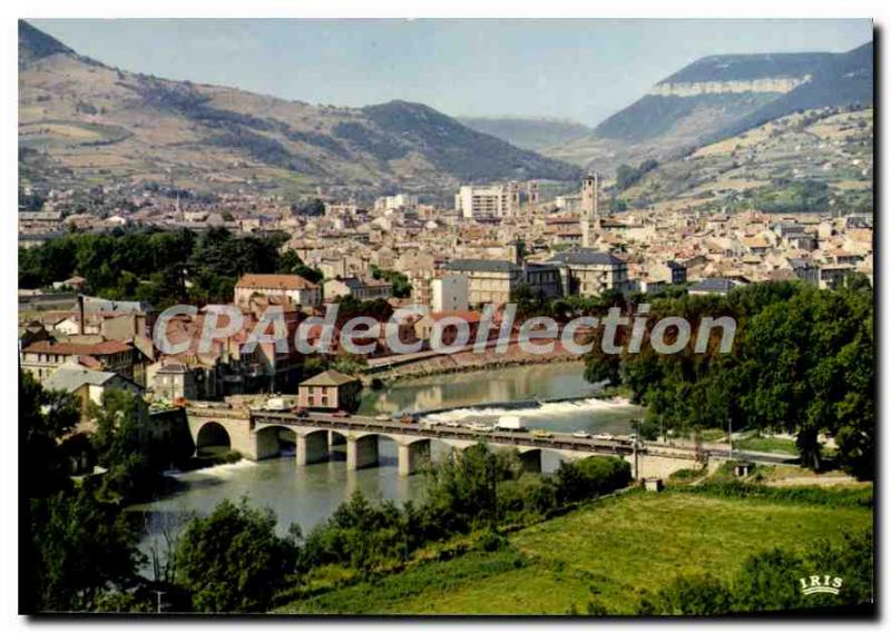 Old Postcard Millau door of the Tarn Gorges General view