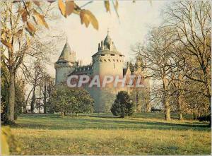 Postcard Modern Combourg L and V Castle and the park